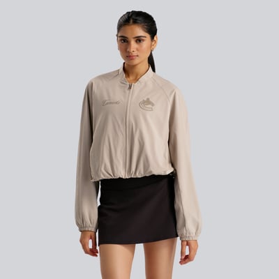 Women's Vancouver Canucks lululemon Downtown Tan Breezily Bomber Jacket
