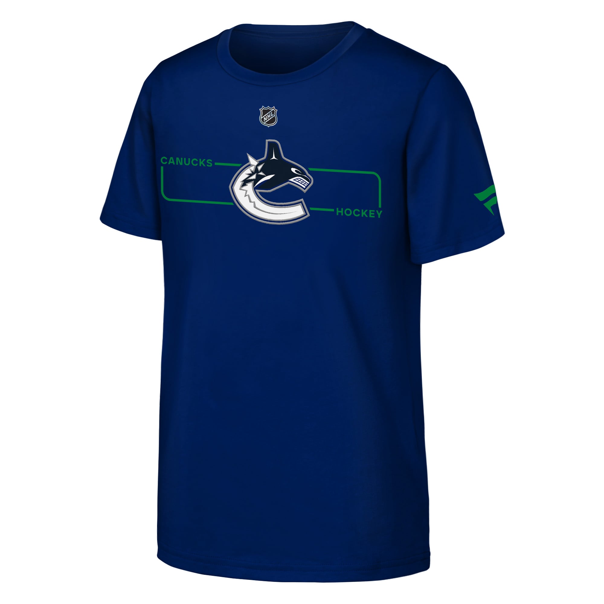 T-shirt authentique de patinoire Pro Rink des Canucks Vancouver bleus pour jeunes Fanatics