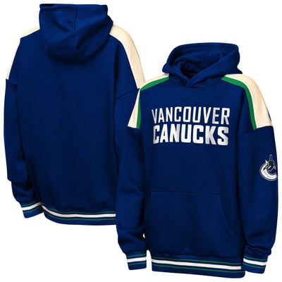 Youth Vancouver Canucks  Outerstuff Blue Camaraderie Fleece Hoodie
