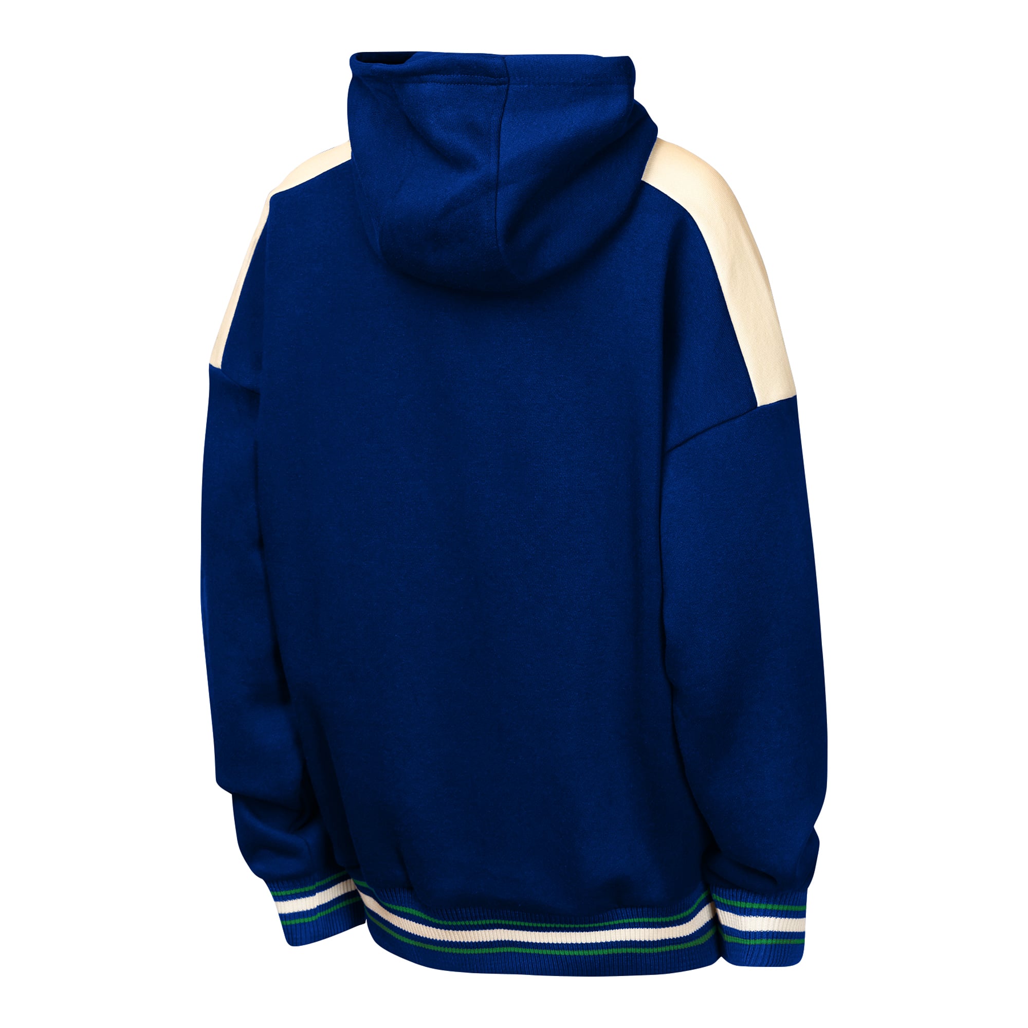 Sweat à capuche oversize en polaire bleue Outerstuff pour jeunes, motif camaraderie des Canucks de Vancouver