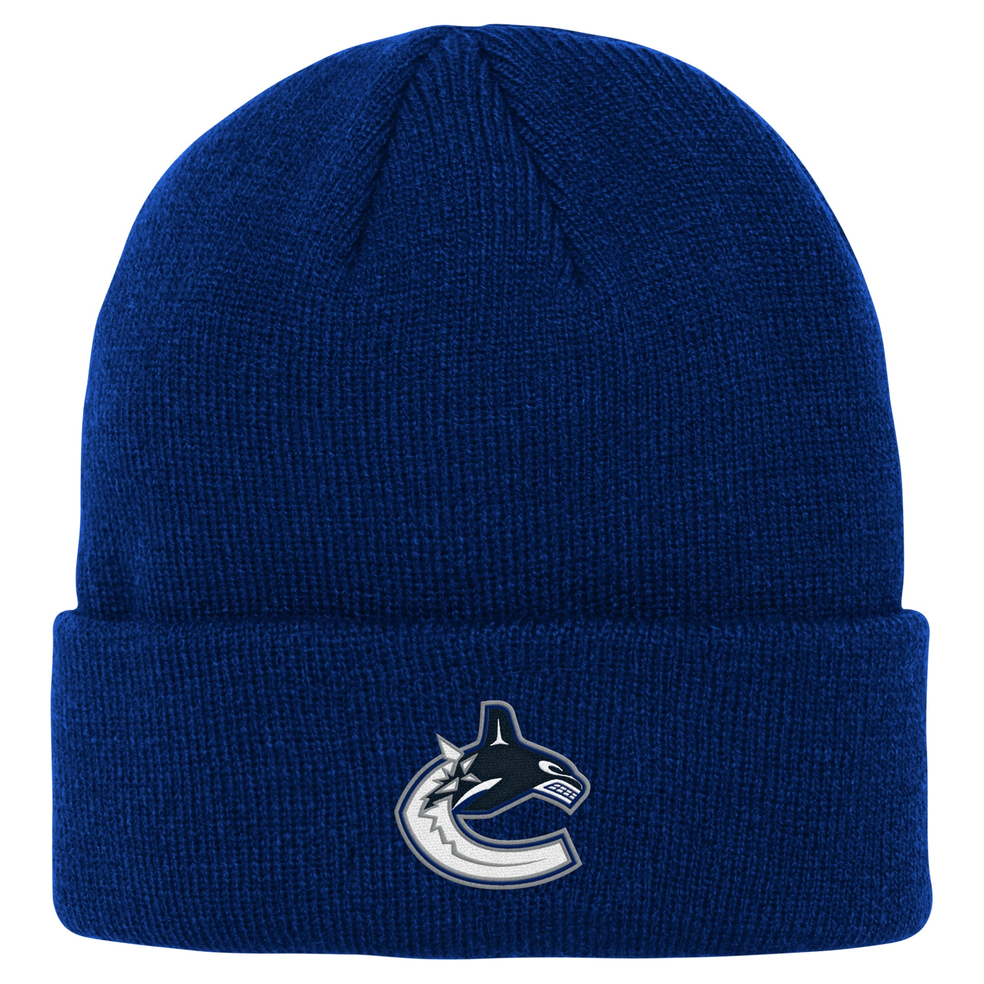 Bonnet à revers bleu Outerstuff pour enfant, motif Canucks de Vancouver
