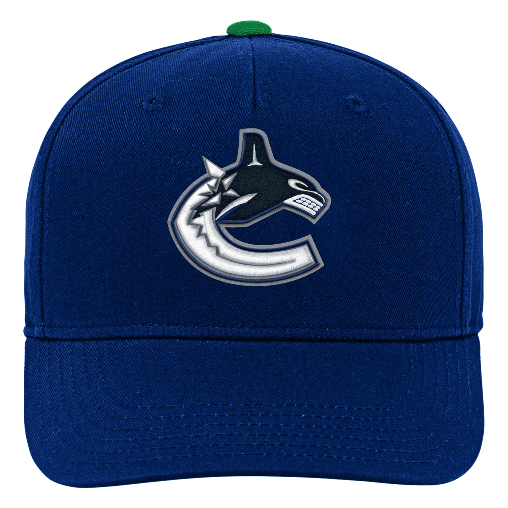 Casquette ajustable bleue Outerstuff pour jeunes avec logo des Canucks de Vancouver