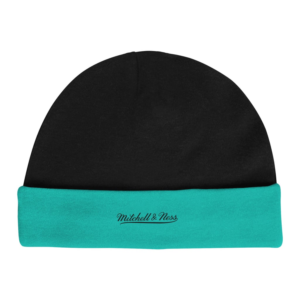 Vancouver Grizzlies Mitchell & Ness Infant Hardwood Classics Bodysuits & Cuffed Knit Hat Set - Black/Turquoise