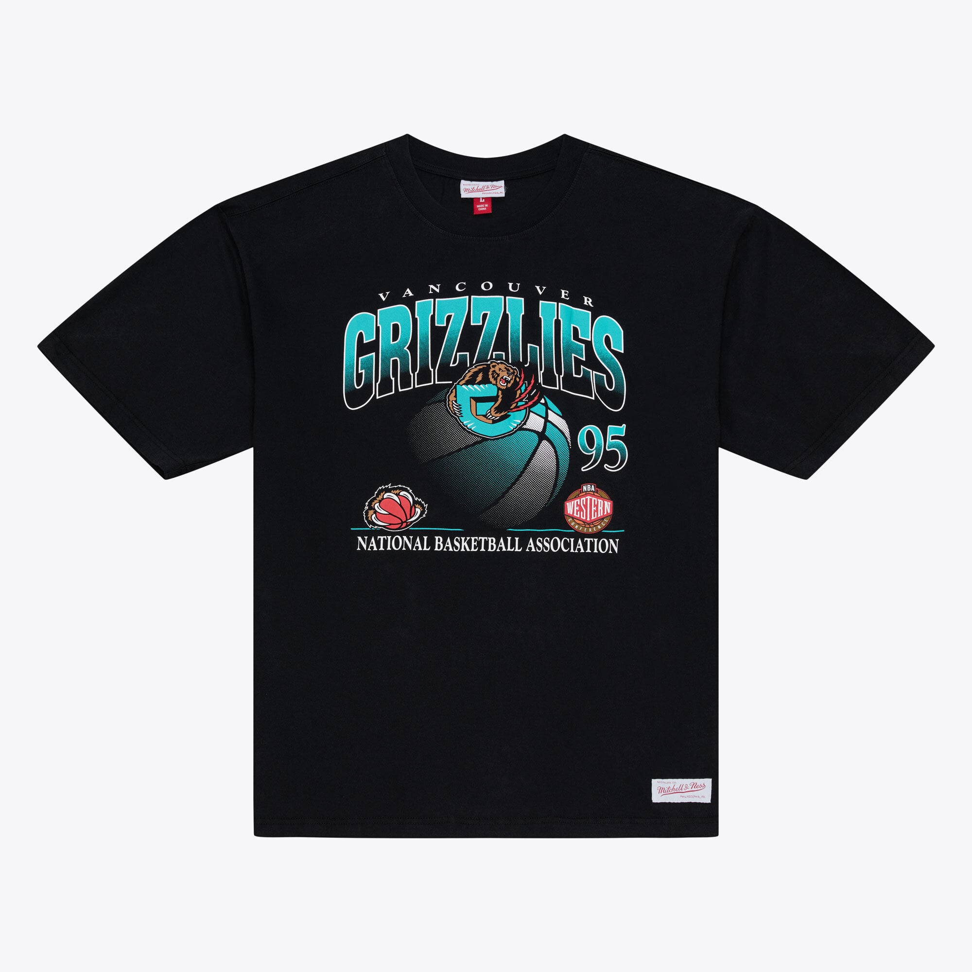 Men's Mitchell & Ness Black Vancouver Grizzlies Core Graphic T-Shirt