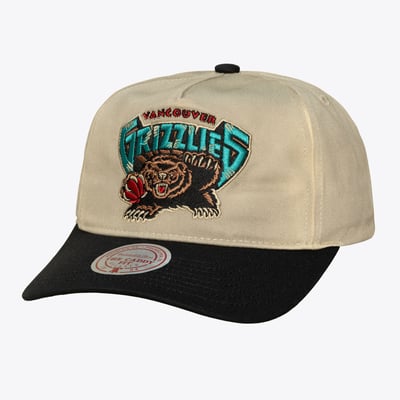 Vancouver Grizzlies Mitchell & Ness Hardwood Classics Retro Roots Snapback Hat - Cream
