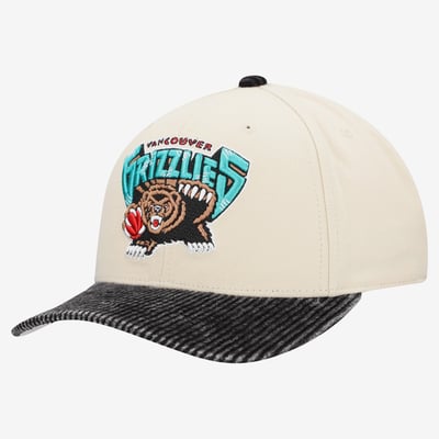 Vancouver Grizzlies Mitchell & Ness Washed Corduroy Pro Crown Snapback Hat - Cream