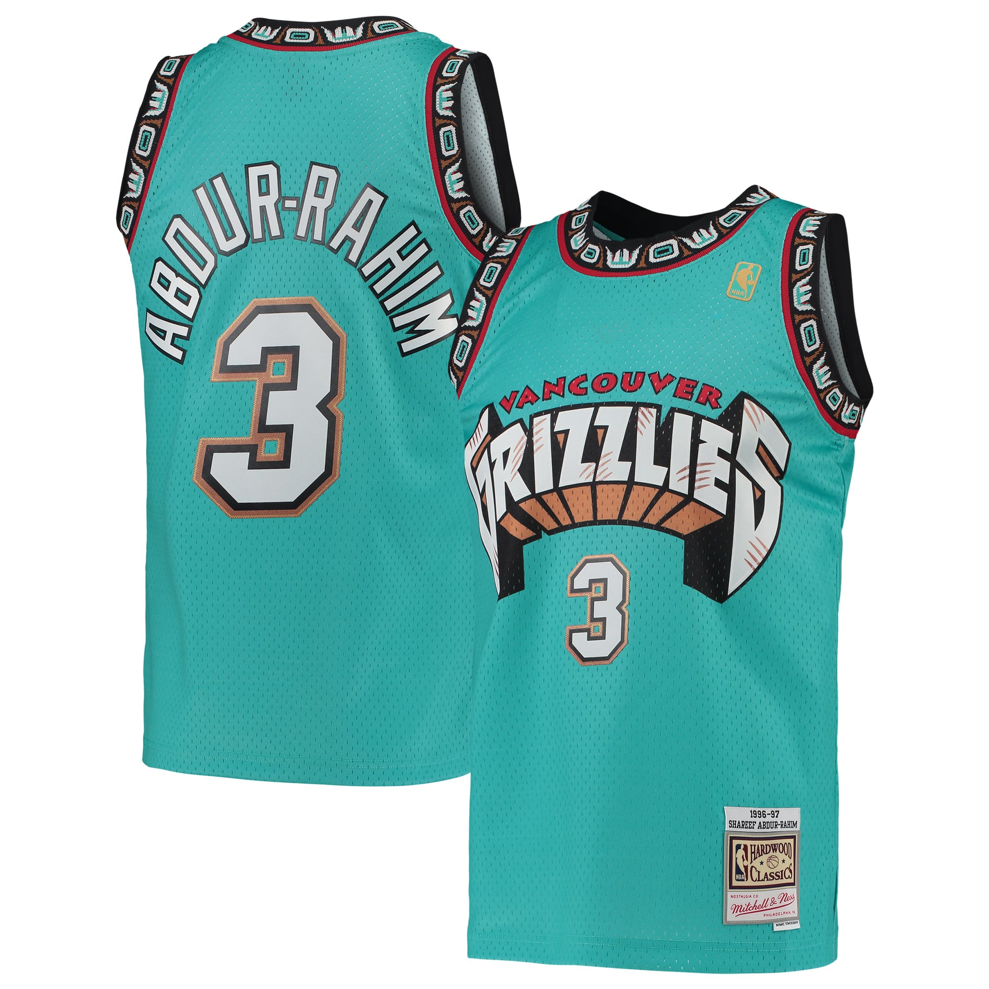 Men's Mitchell & Ness Shareef Abdur-Rahim Turquoise Vancouver