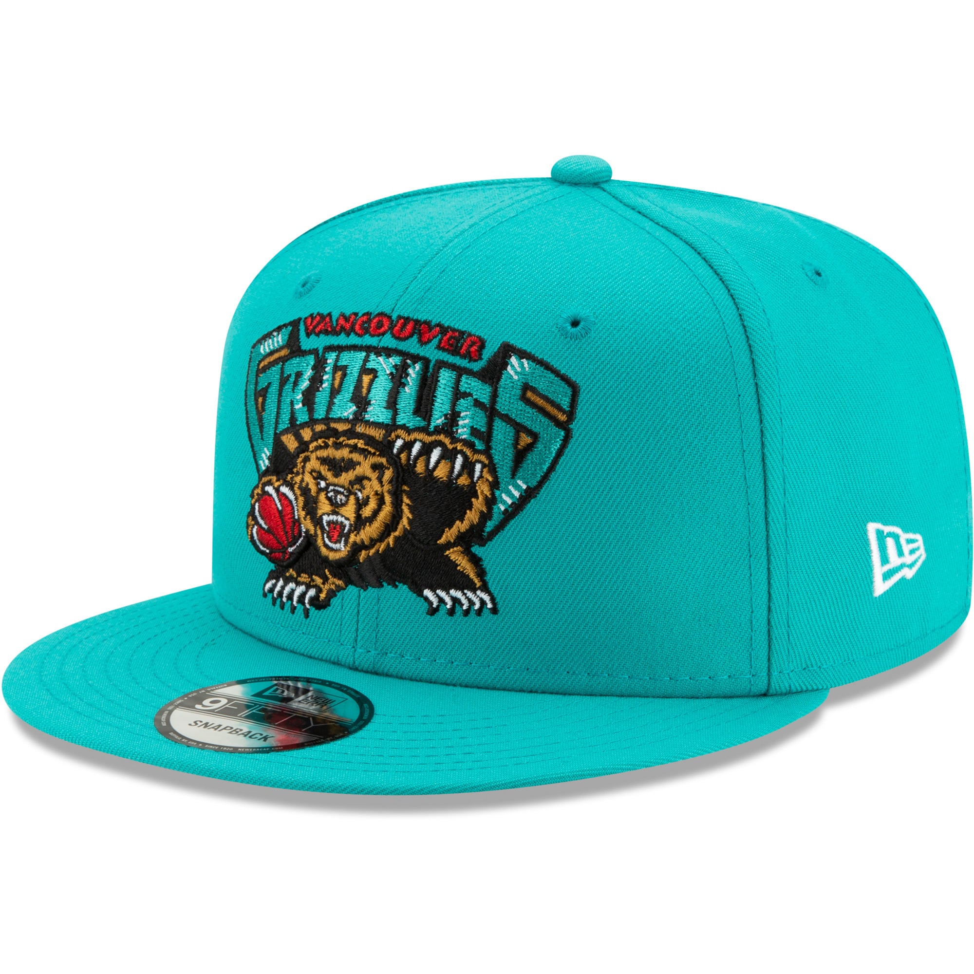 Men's New Era Turquoise Vancouver Grizzlies Hardwood Classics