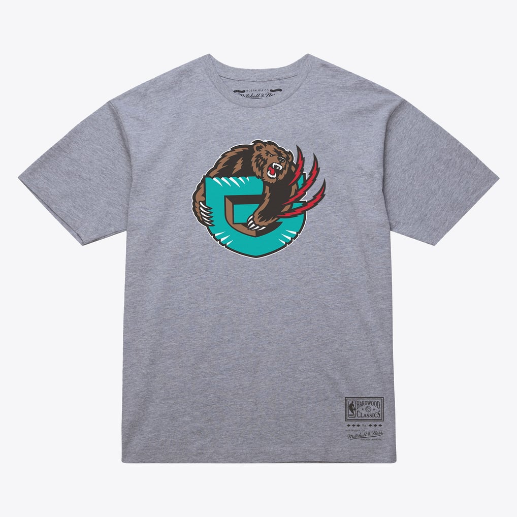  Vancouver Grizzlies Mitchell & Ness Unisex Hardwood Classics Arch T-Shirt - Heather Gray