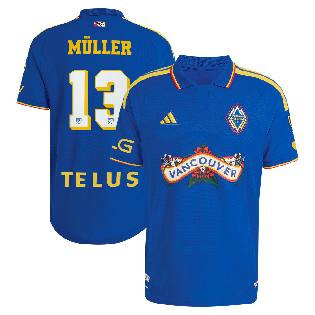 Men's adidas Thomas Müller Royal Vancouver Whitecaps FC 2026 Archive On ...