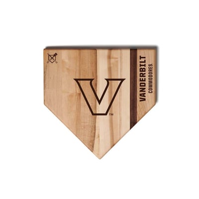 Vanderbilt Commodores Jardine Baseball BBQ 12" x 12" Home Plate Cutting Board