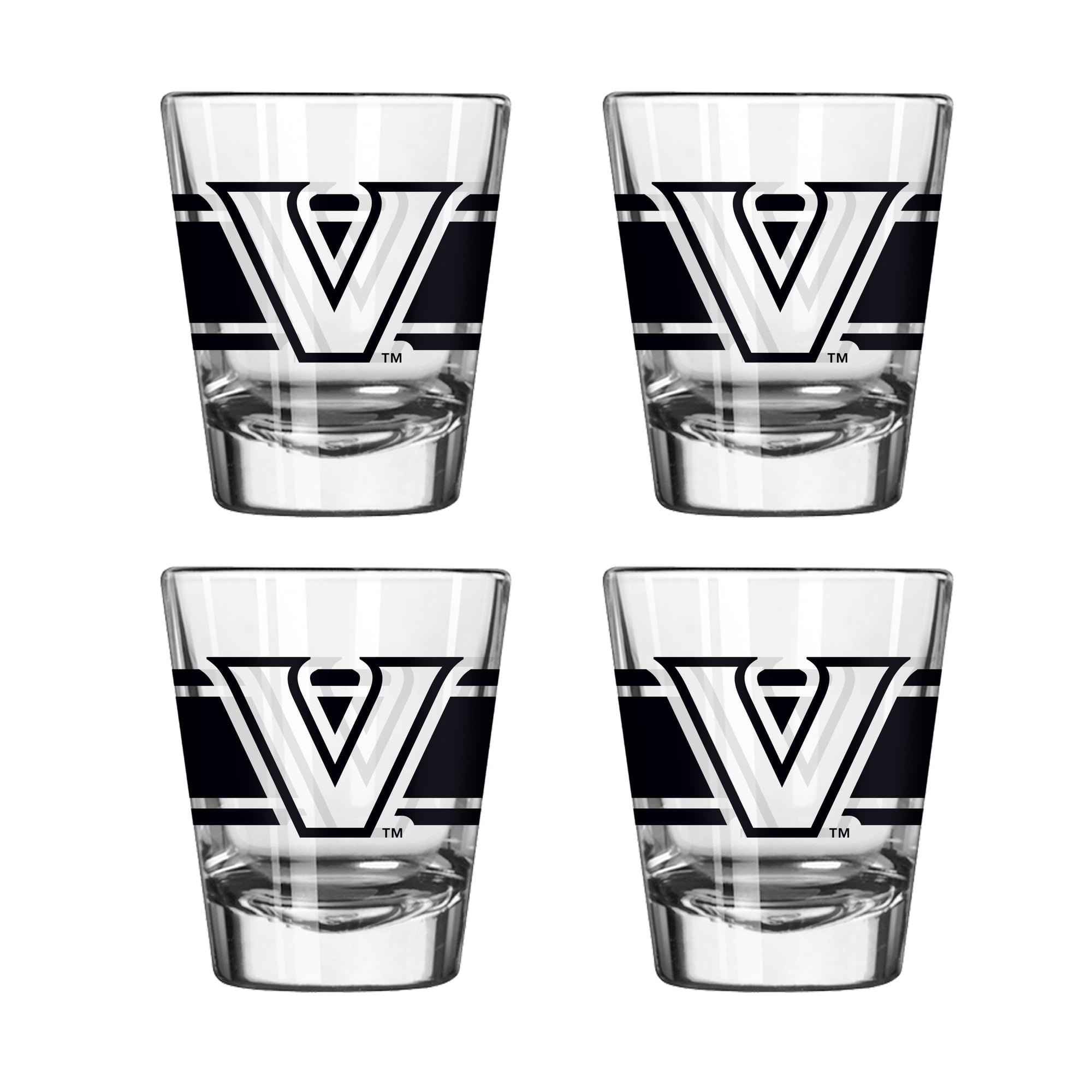 Logo Brands Vanderbilt Commodores Four-Piece Stripe Shot Glass Set