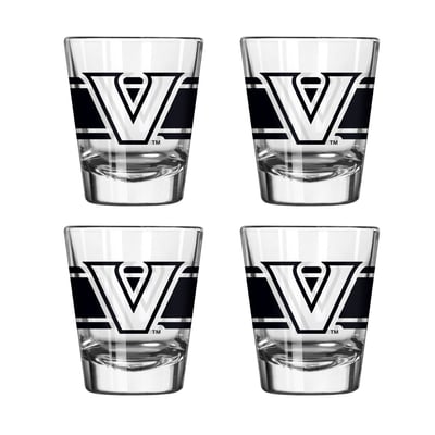 Ensemble de quatre verres à shot rayés Vanderbilt Commodores Logo Brands