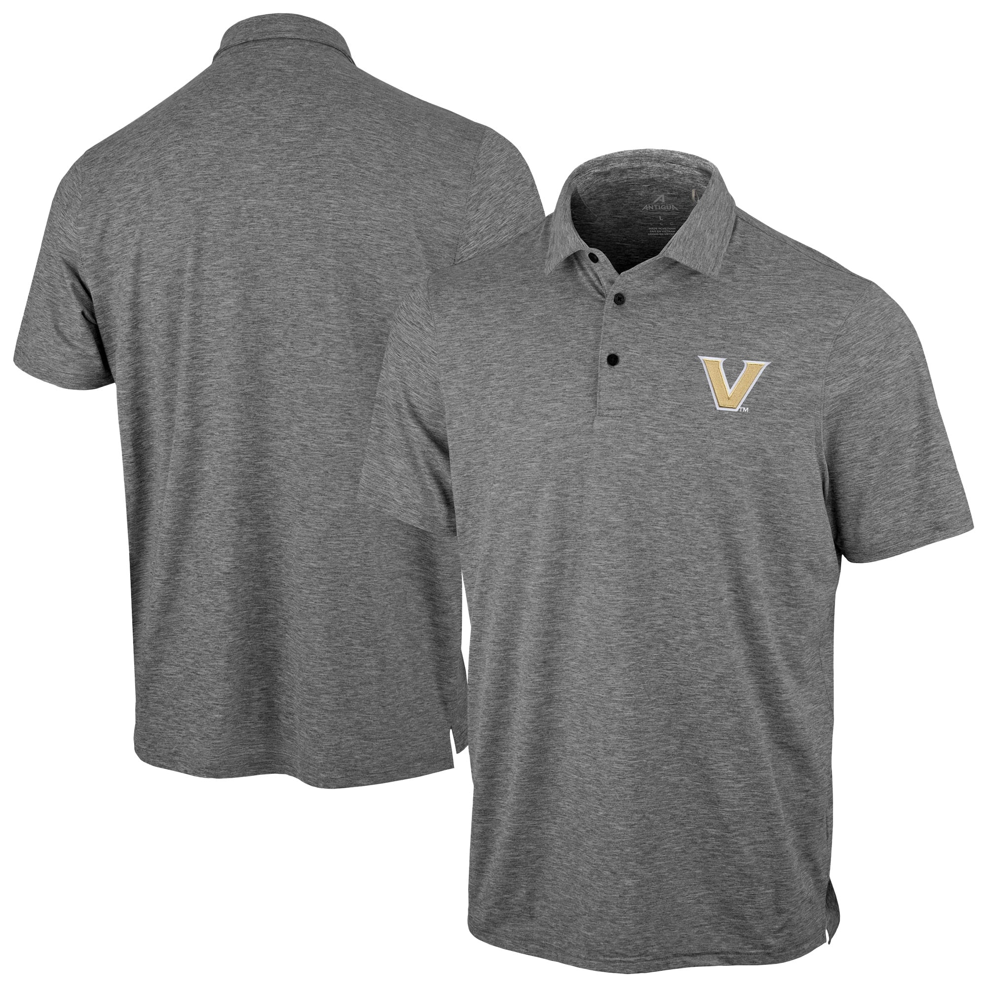 Polo Antigua Static noir chiné pour homme, Vanderbilt Commodores