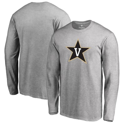 Vanderbilt Commodores Primary Logo Long Sleeve T-Shirt - Ash
