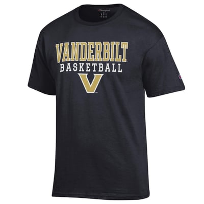 T-shirt noir Vanderbilt Commodores Champion Basketball Stack -
