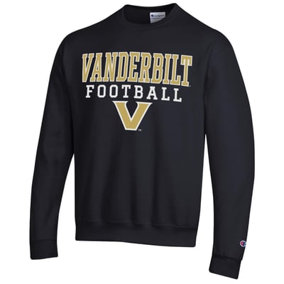 Sweat-shirt noir Vanderbilt Commodores Champion Football Stack - Noir