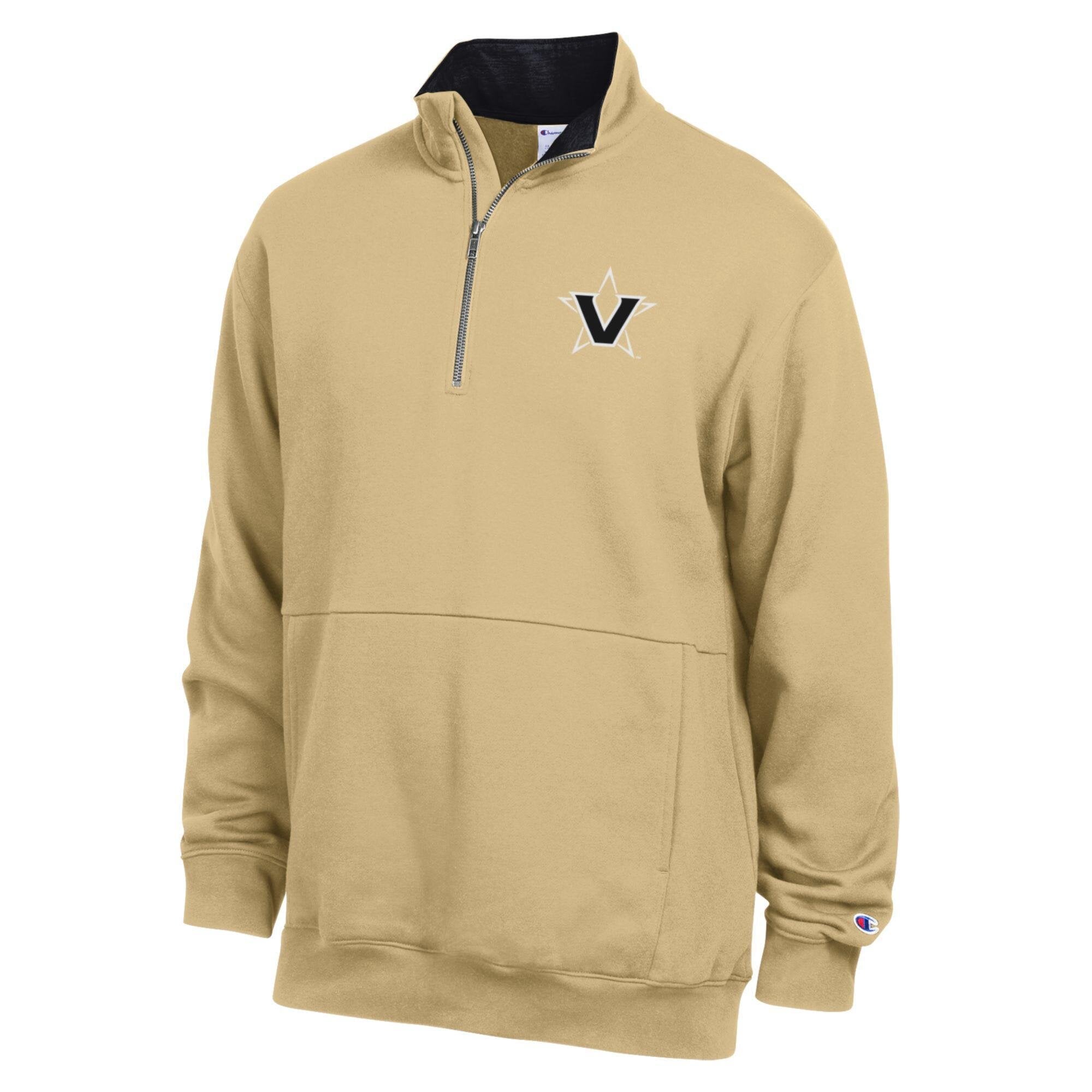 Pull-over en polaire à col zippé Champion Gold Vanderbilt Commodores pour homme