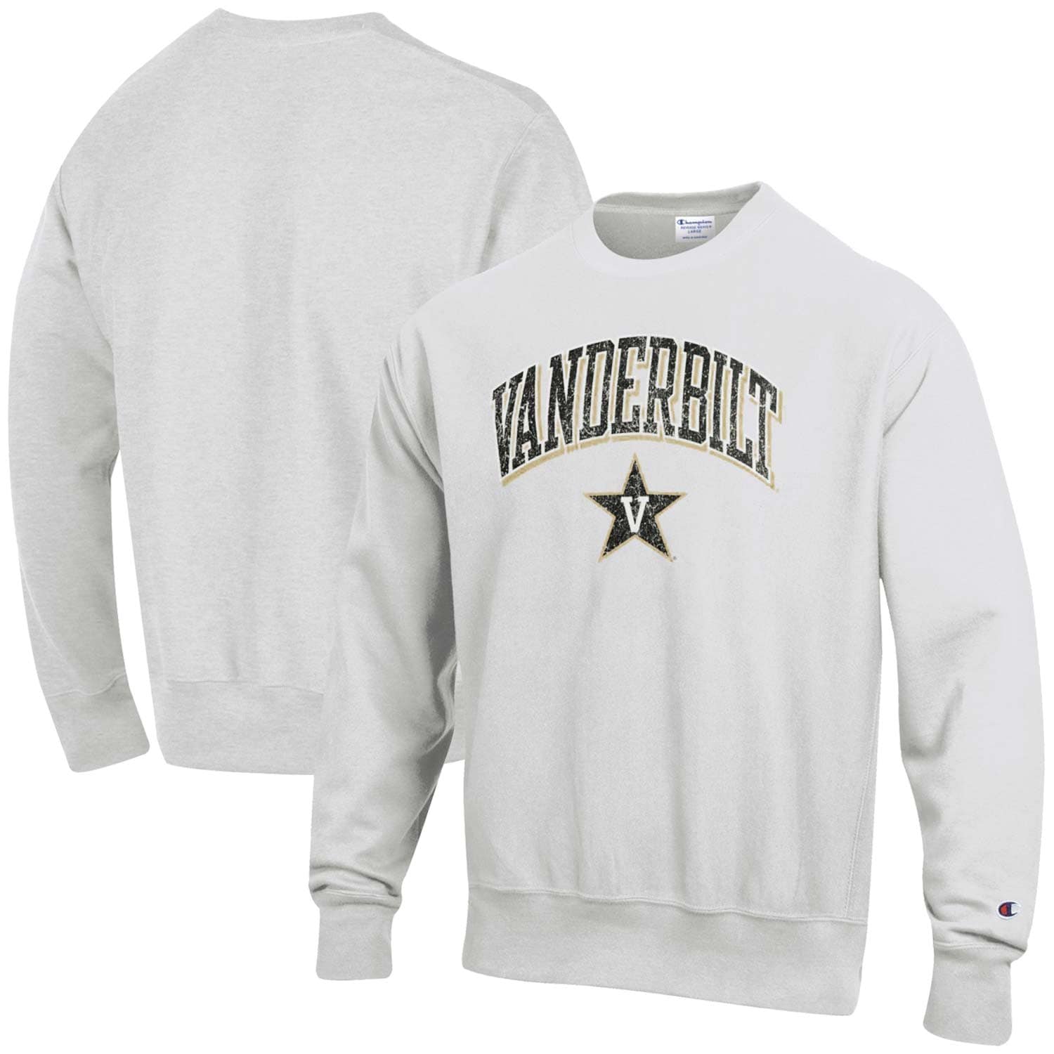 Men's Champion Gray Vanderbilt Commodores Arch Over Logo Reverse