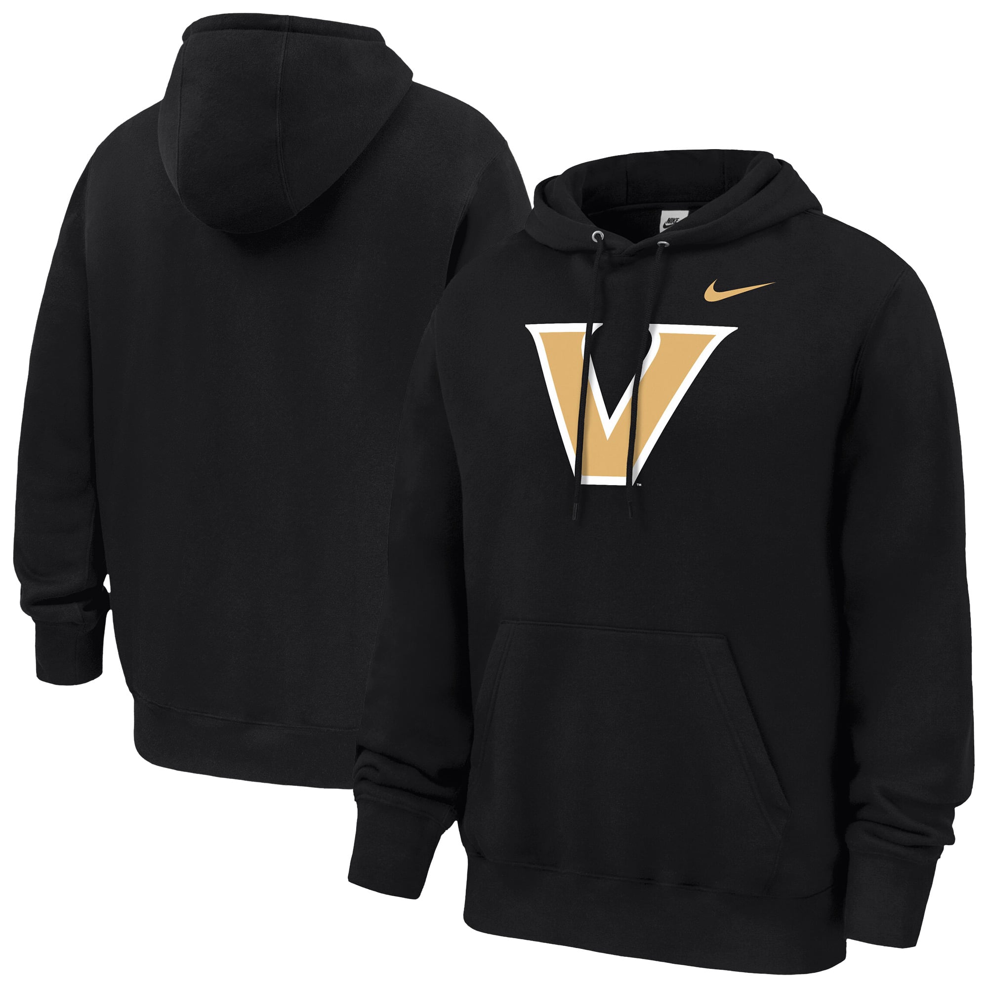 Sweat à capuche polaire Nike Vanderbilt Commodores Club noir pour homme