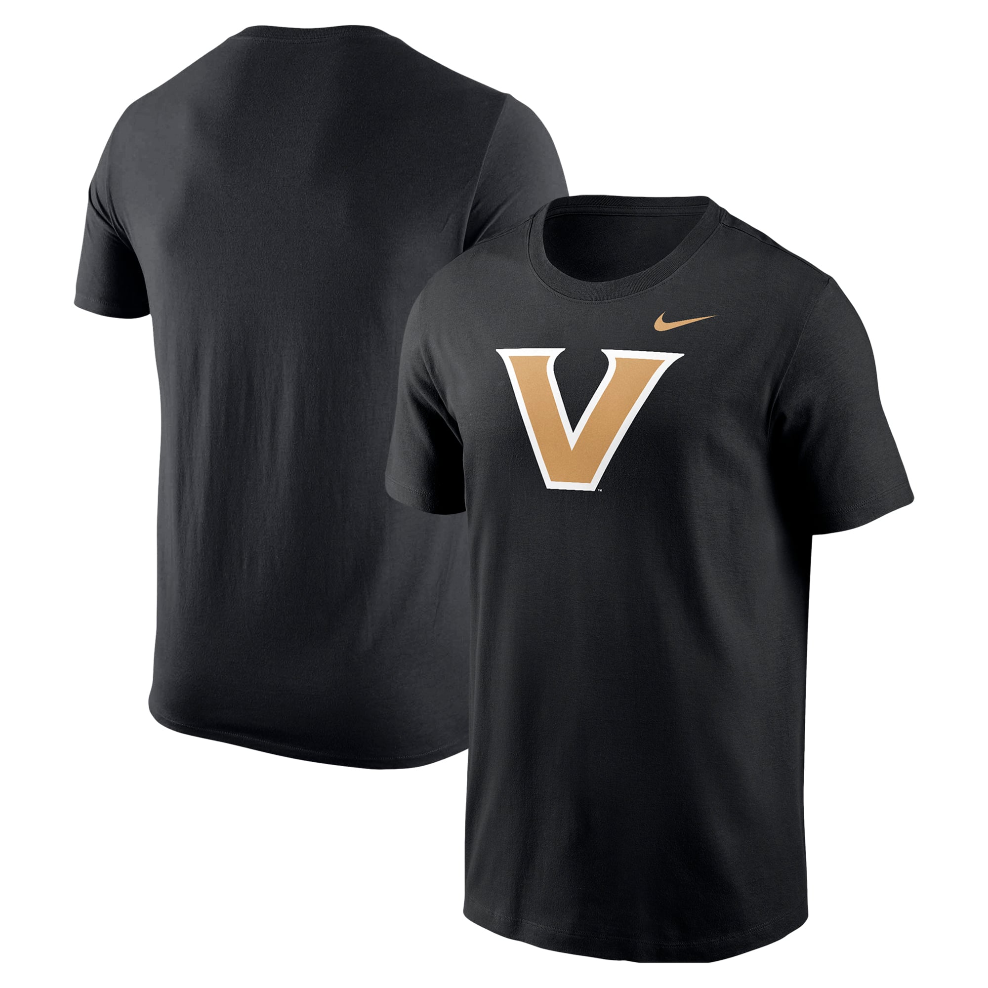 T-shirt Nike noir avec logo Vanderbilt Commodores pour homme