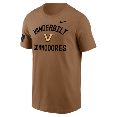 T-shirt Nike Dri-FIT Vanderbilt Commodores 2026 - Hommage aux militaires - Marron
