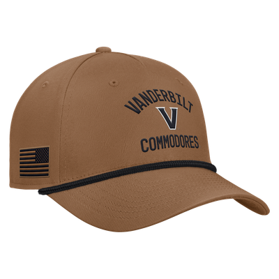 Casquette ajustable 5 panneaux Nike Vanderbilt Commodores 2026 Military Appreciation - Marron