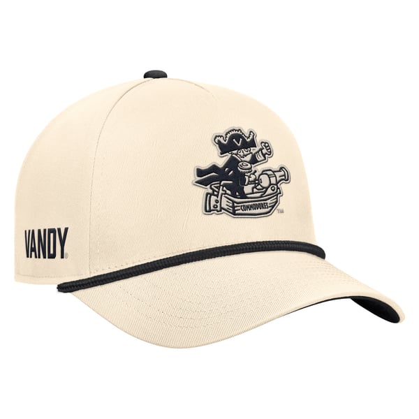 ZooZatz Vanderbilt Commodores Beige Adjustable Baseball Cap Hat One Size NCAA Vanderbilt Commodores Khaki Tonal Relaxed Fit  main image 3