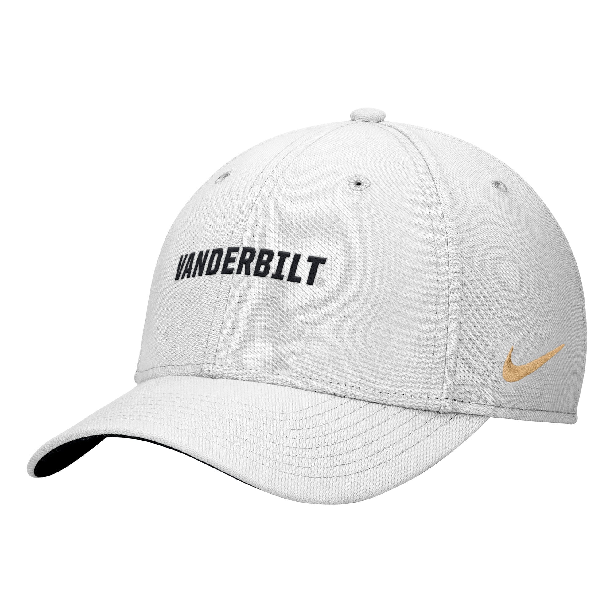 Casquette Nike blanche Vanderbilt Commodores Primetime SwooshFlex Dri-FIT pour homme