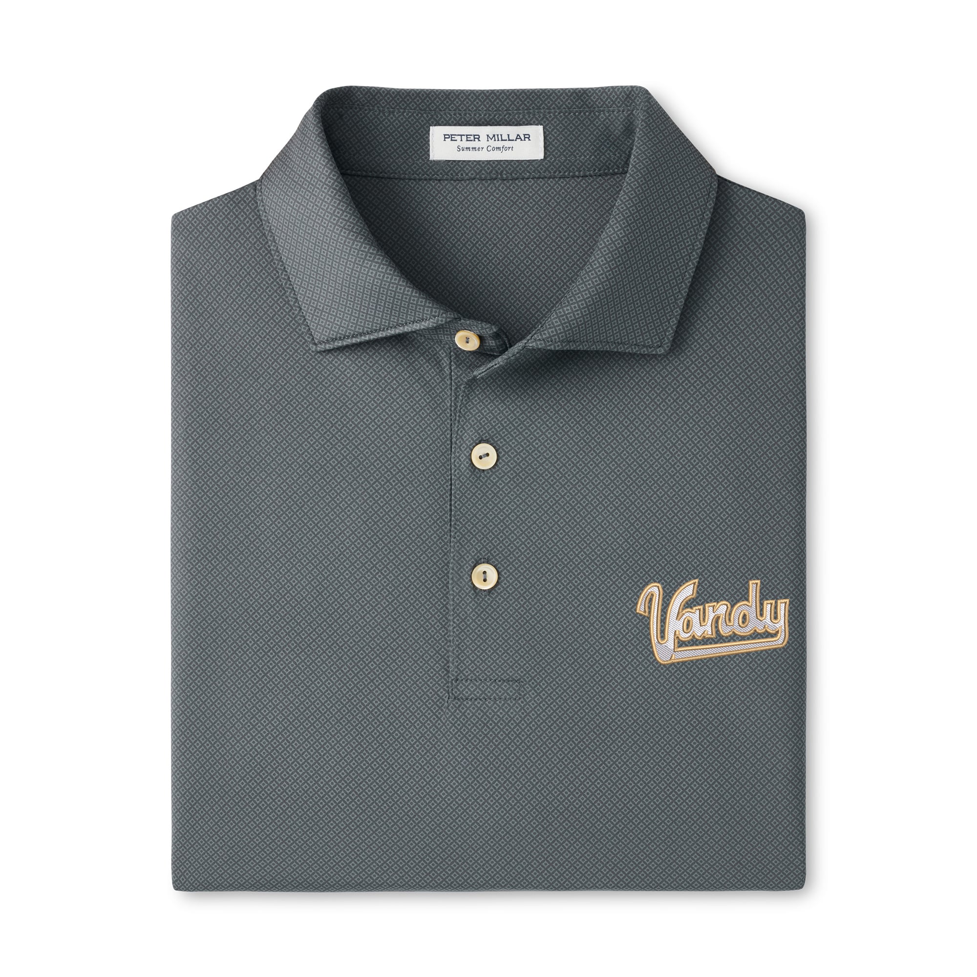 Polo de performance Peter Millar gris Vanderbilt Commodores Hugo pour homme