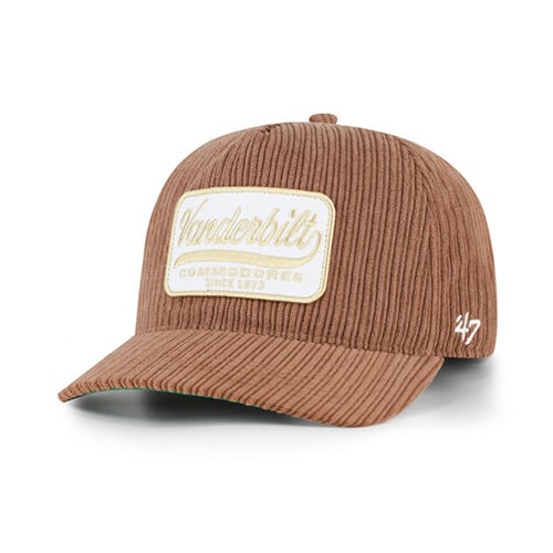 Chapeau unisexe '47 Brown Vanderbilt Commodores en velours côtelé avec patch et attelage réglable