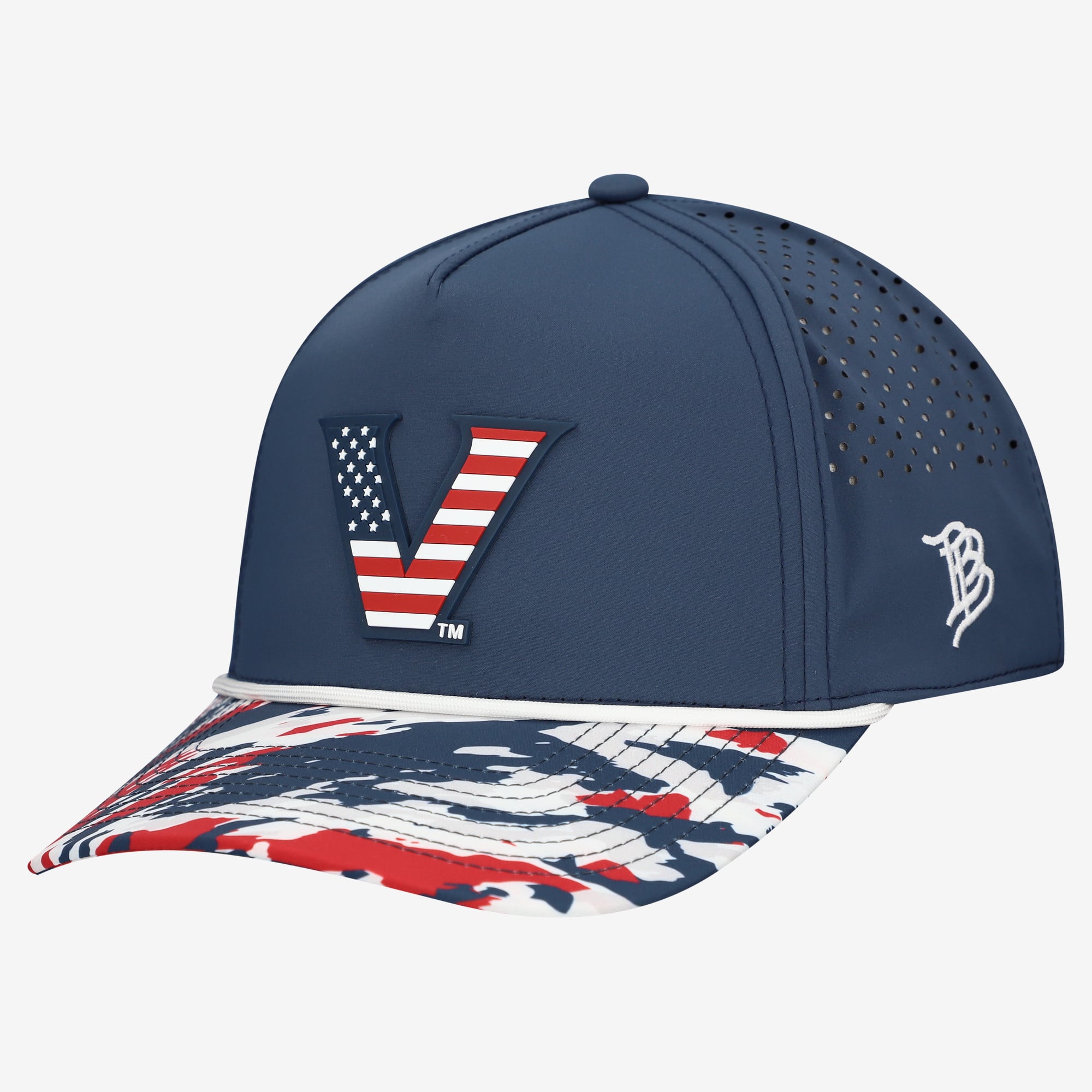 Casquette unisexe à cordon ajustable, bleu marine, Vanderbilt Commodores, étoiles et rayures