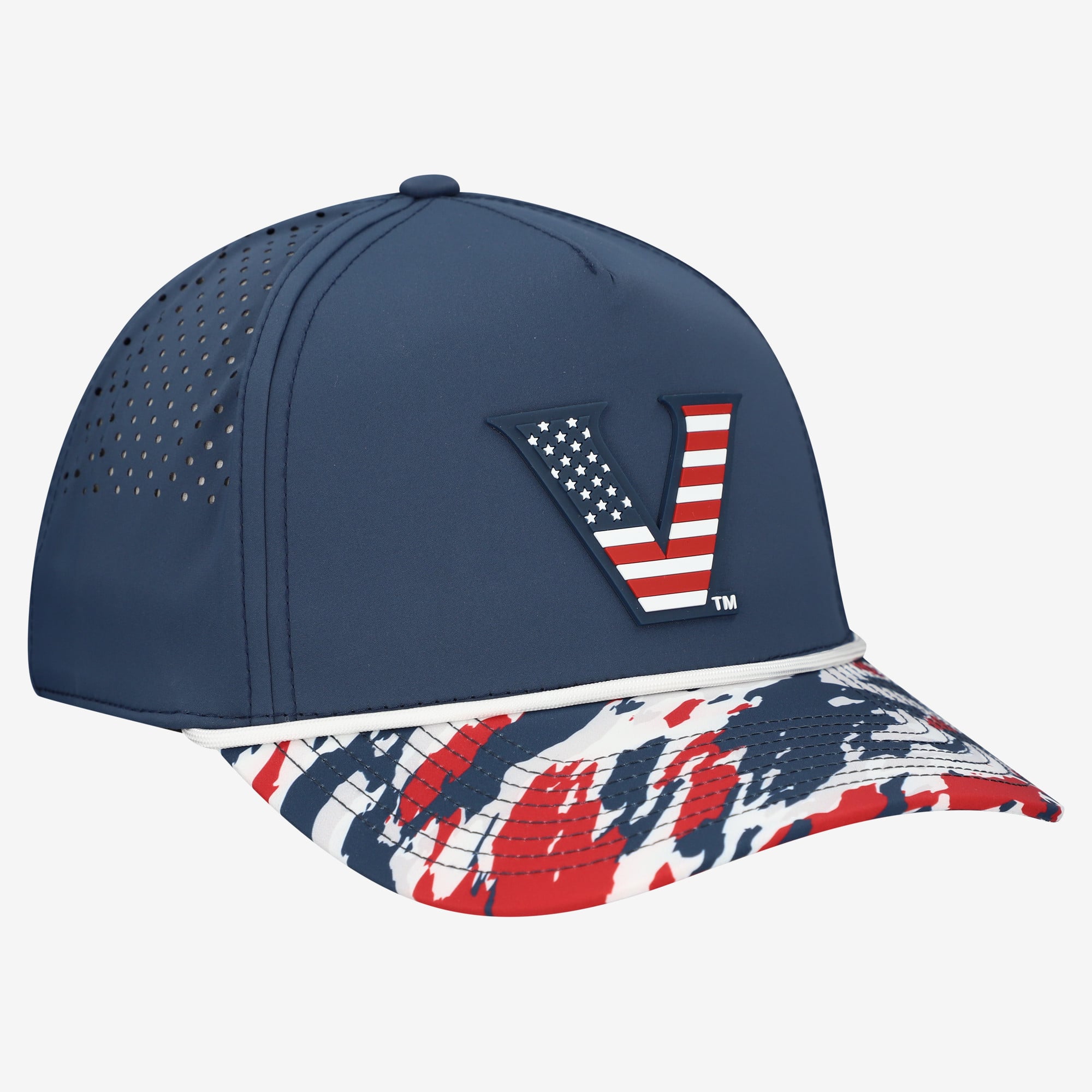 Casquette unisexe à cordon ajustable, bleu marine, Vanderbilt Commodores, étoiles et rayures