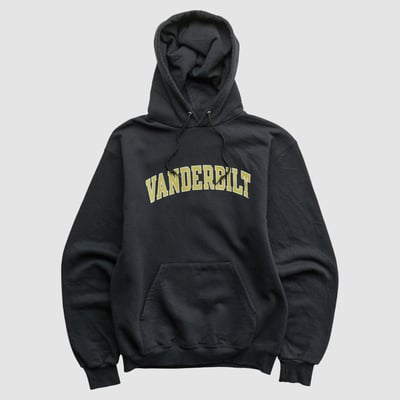 Vanderbilt Commodores Champion 2000s Hooded Pullover Sweatshirt - Black - S by Fanatics Real Vintage