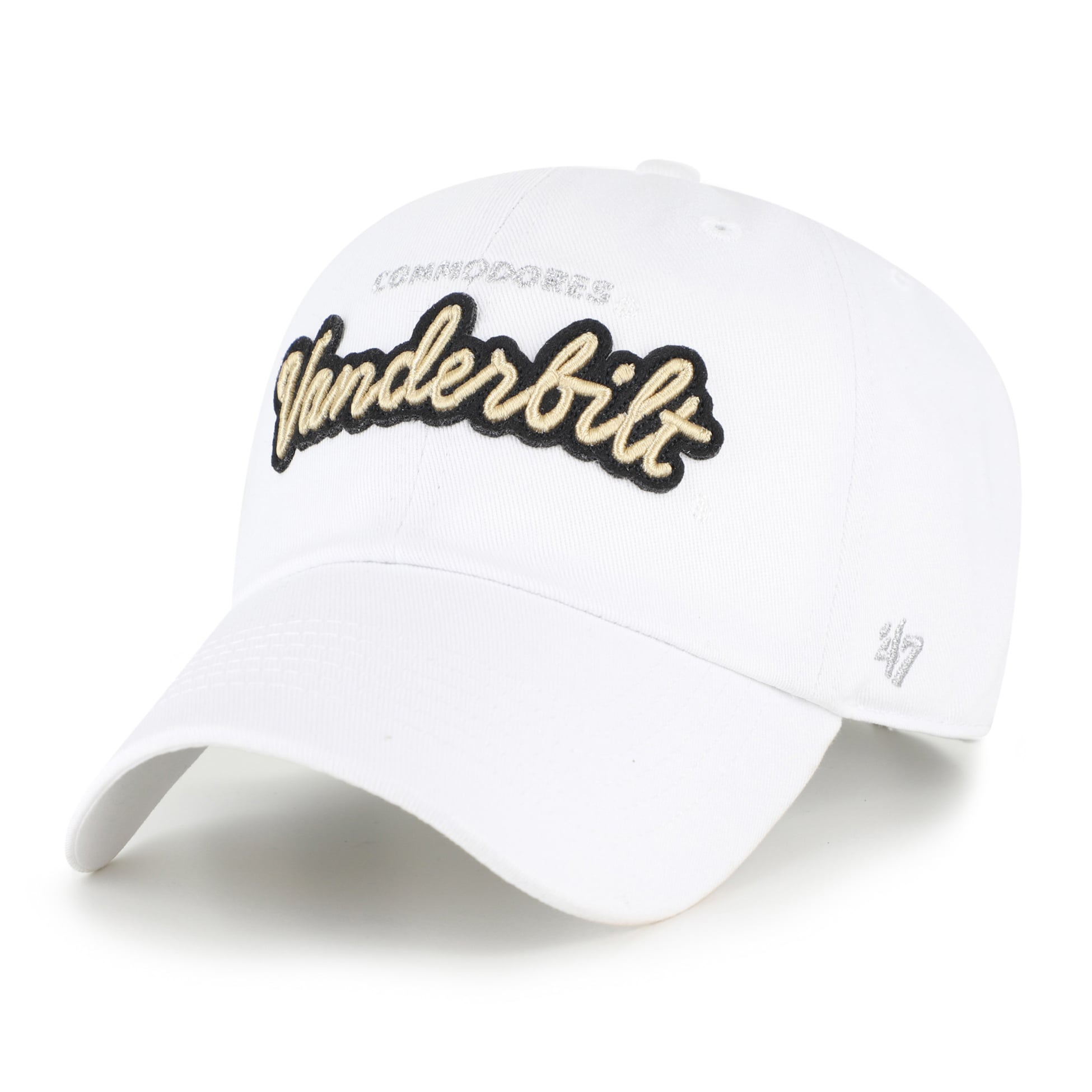 Casquette ajustable « White '47 Vanderbilt Commodores Trendy Script Clean Up » pour femme