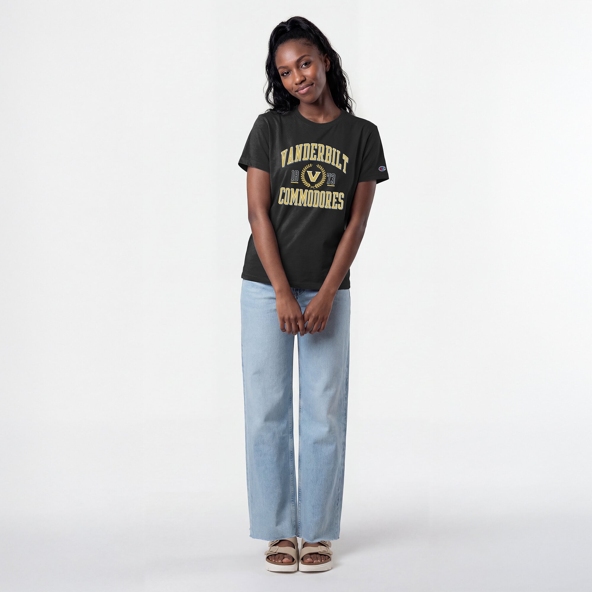 Women's Champion Black Vanderbilt Commodores Lifestyle T-Shirt