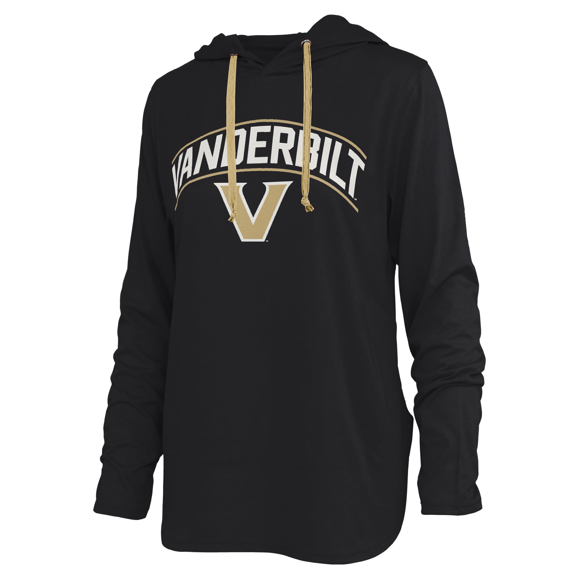 T-shirt à capuche manches longues Allie noir Vanderbilt Commodores pour femmes de Pressbox