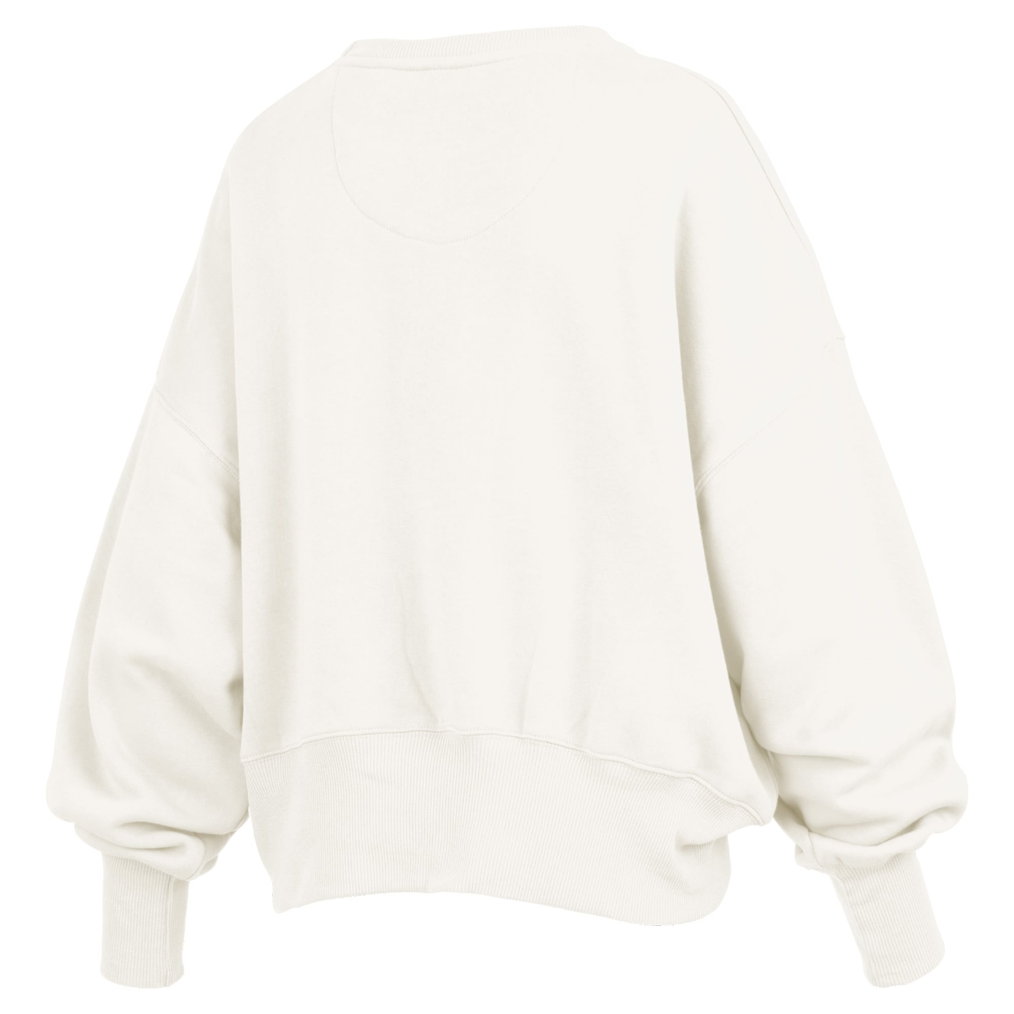 Women's Pressbox Cream Vanderbilt Commodores Oversized Chelsea Waist Length Pullover Sweatshirt