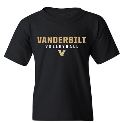 Vanderbilt Commodores Youth NIL Pick-A-Player Women's Volleyball Shirsey T-Shirt - Black