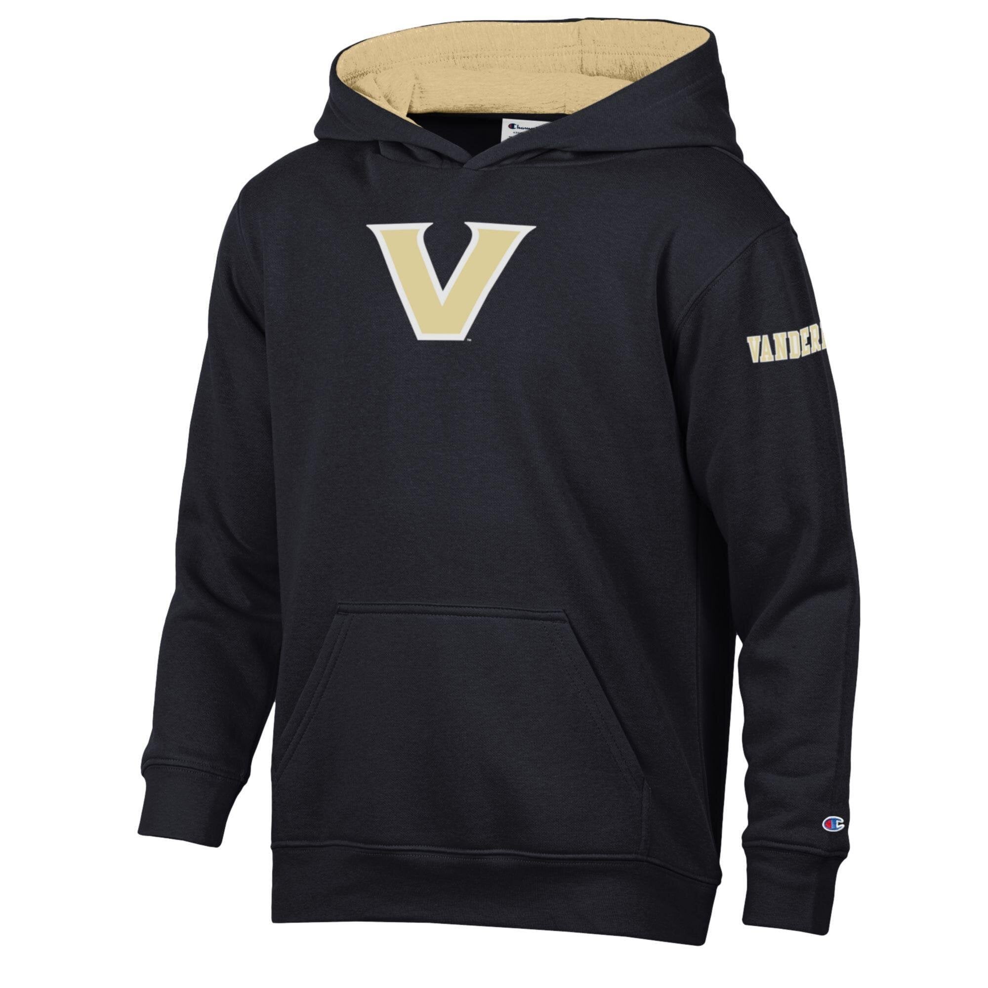 Youth Champion Black Vanderbilt Commodores Fleece Hoodie