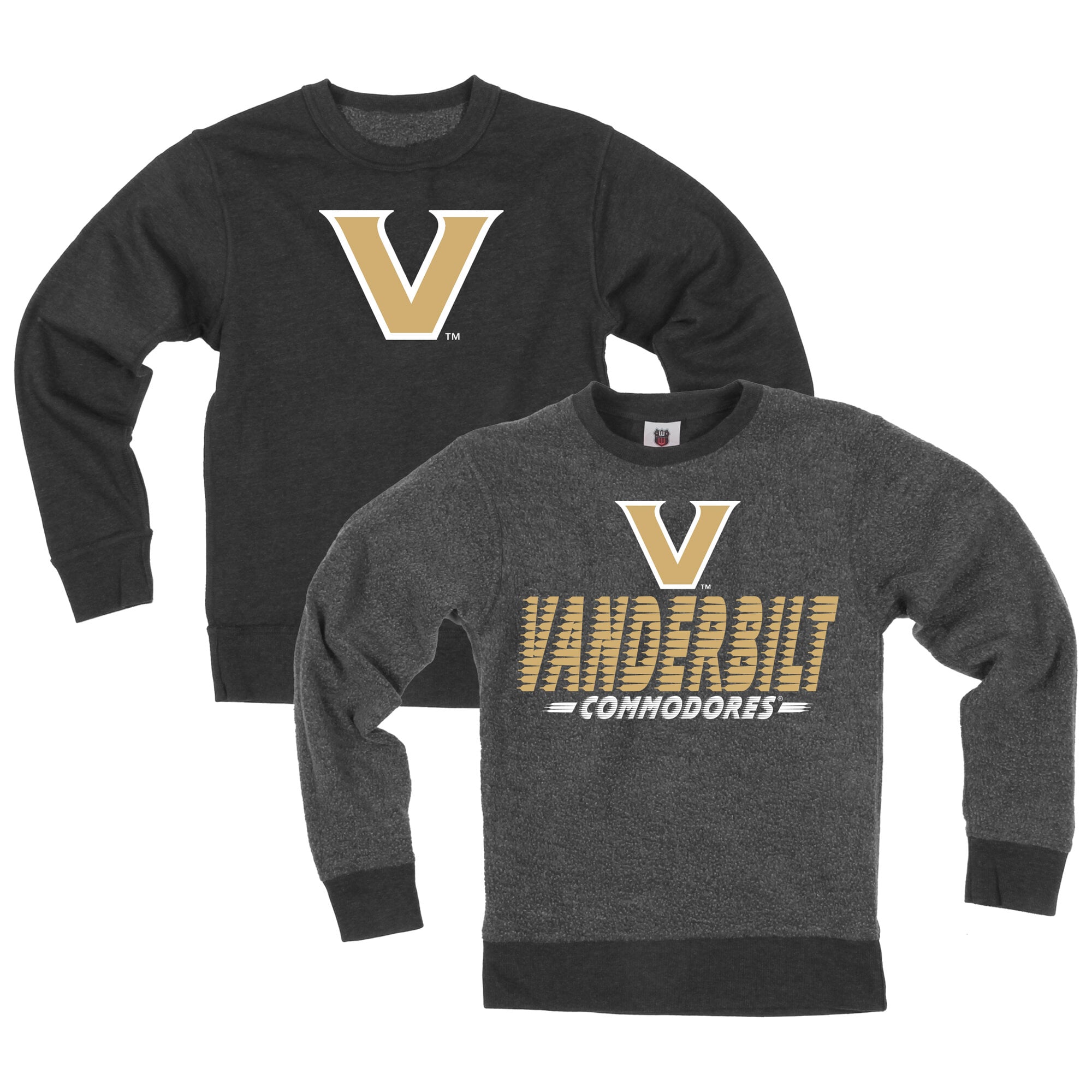 Youth Wes & Willy Black Vanderbilt Commodores Reversible Sweatshirt