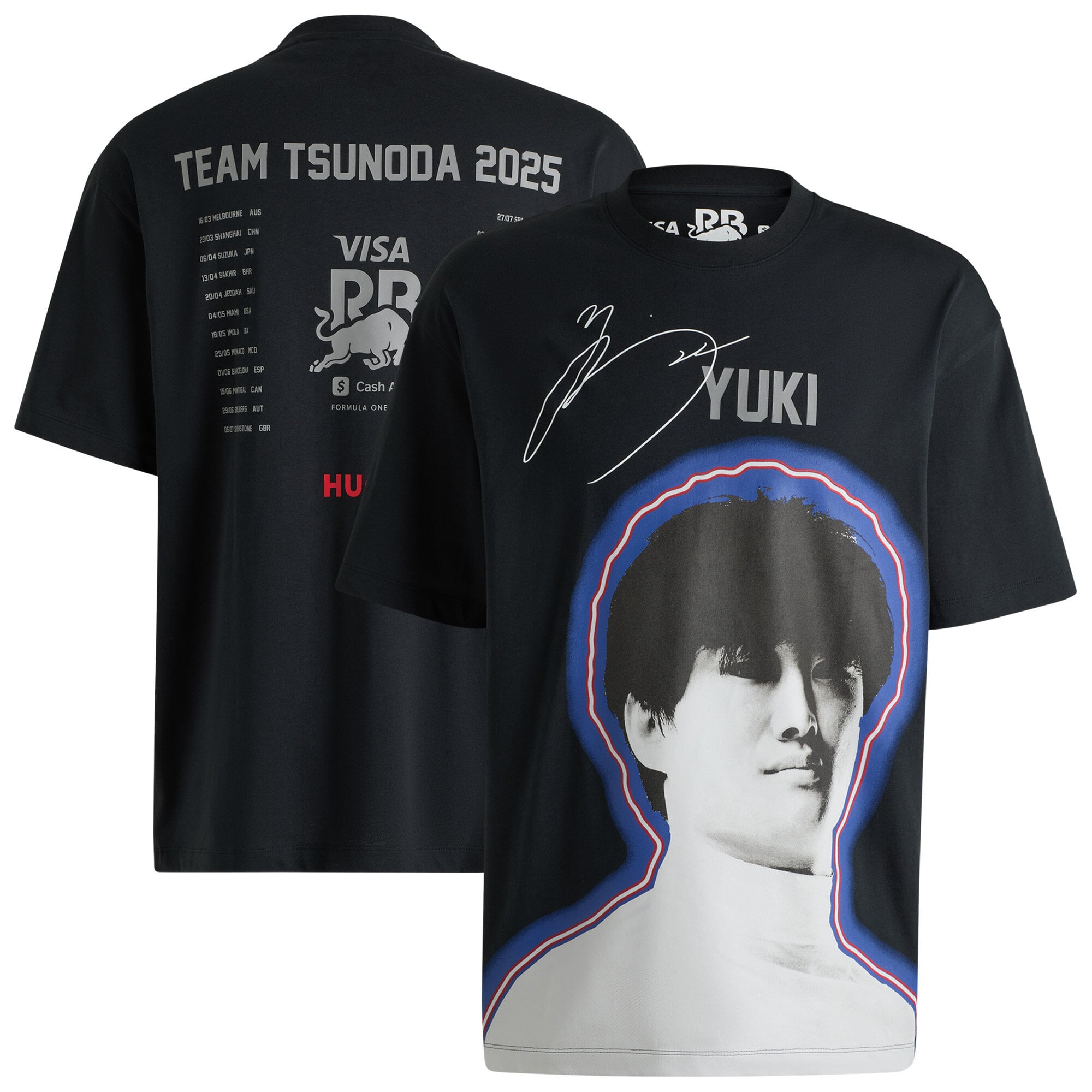 VCARB Hugo Yuki Tsunoda Tour T-Shirt - Black