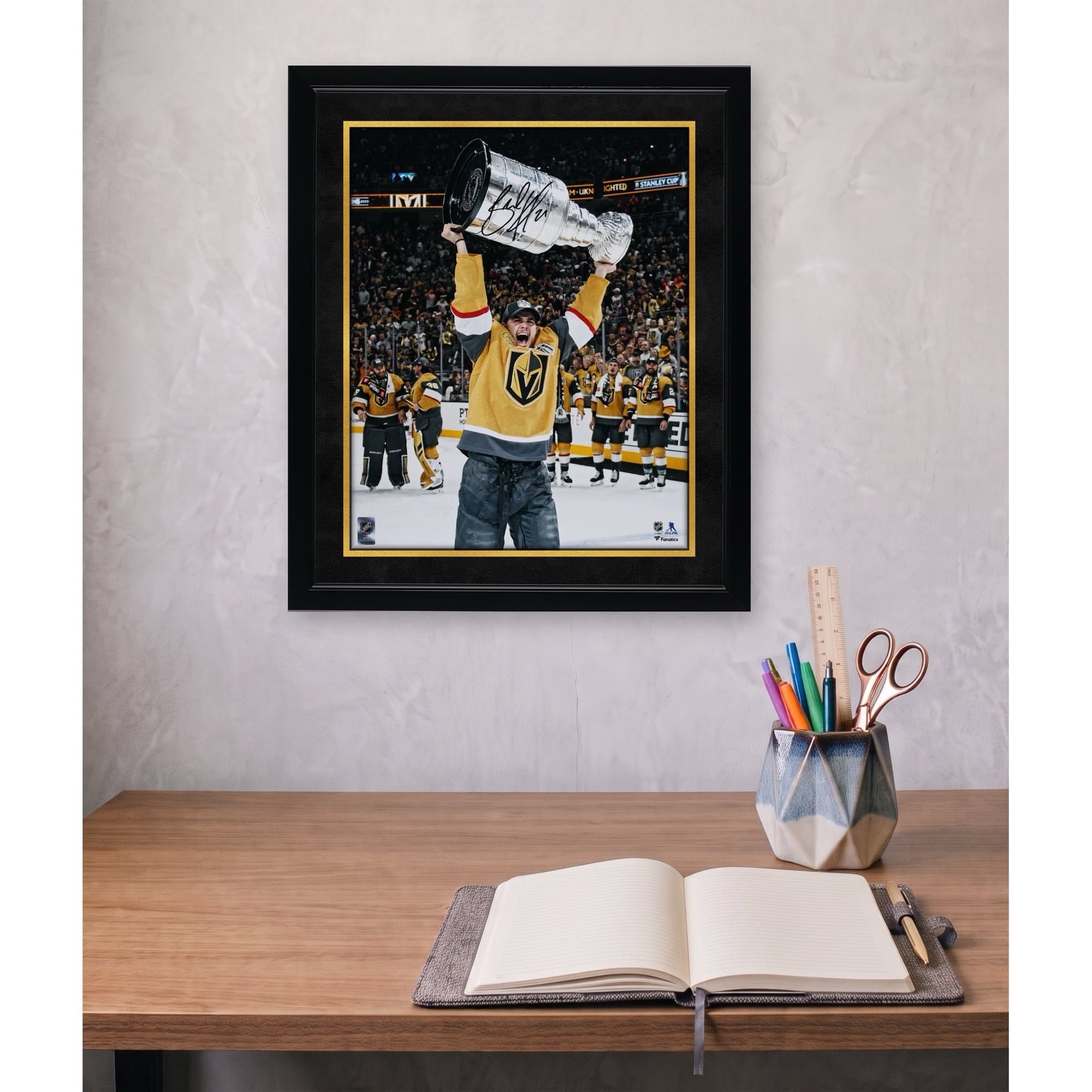 Brett Howden Vegas Golden Knights Autographed 2023 Stanley Cup Champions 16" x 20" Raising Cup Photograph