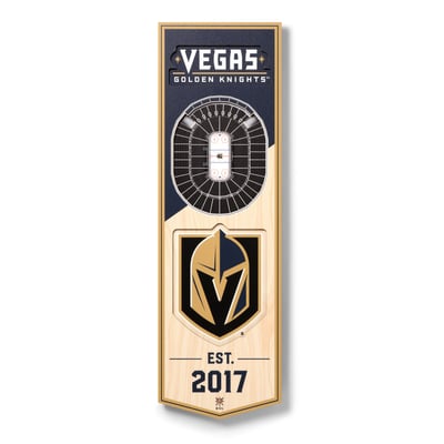 Vegas Golden Knights Fanpoint 6'' x 19'' 3D StadiumView Banner