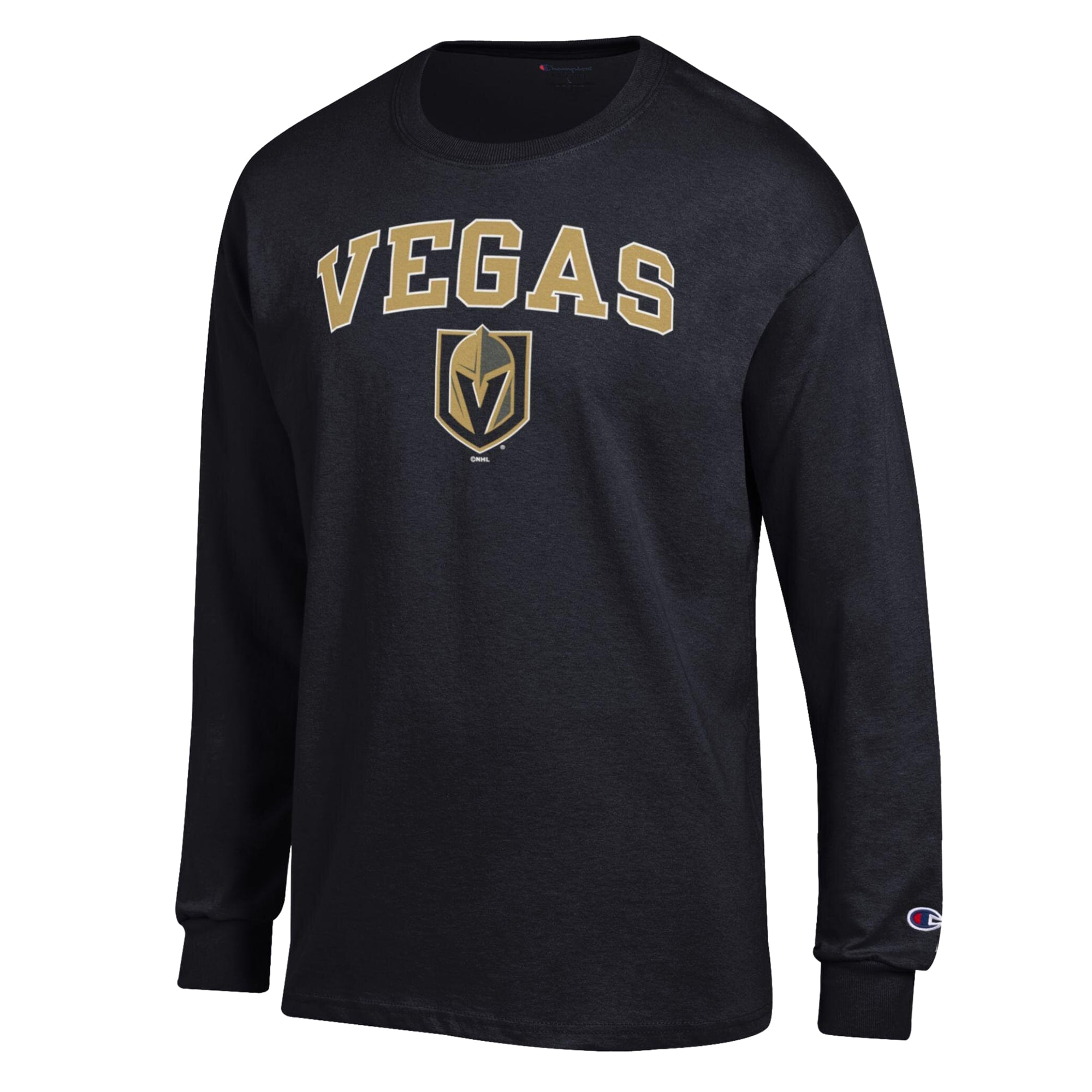 Men's Champion  Black Vegas Golden Knights Jersey Long-Sleeve T-Shirt
