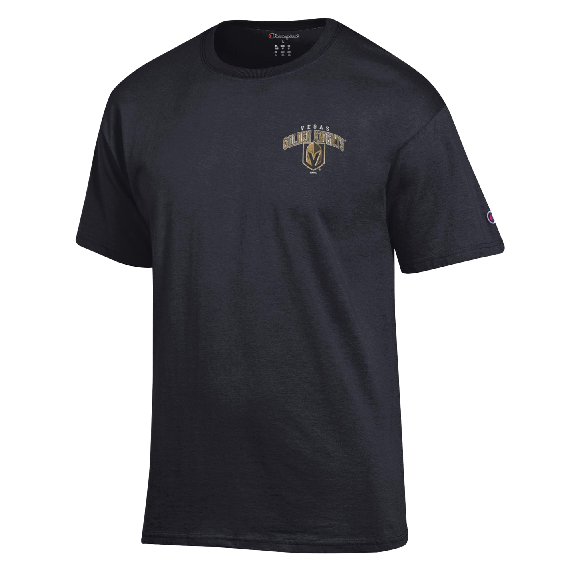 Men's Champion Black Vegas Golden Knights Stick With It Jersey T-Shirt