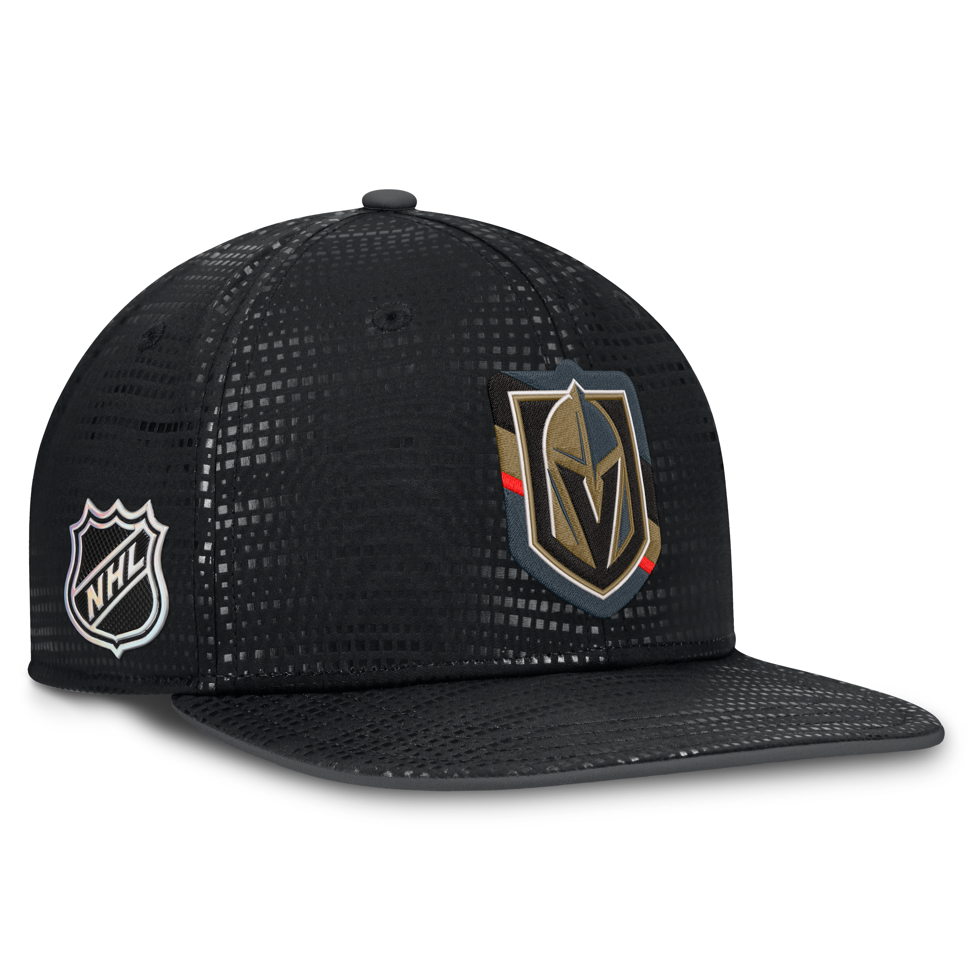 Men's Fanatics Black Vegas Golden Knights Authentic Pro Rink Square Visor Snapback Hat