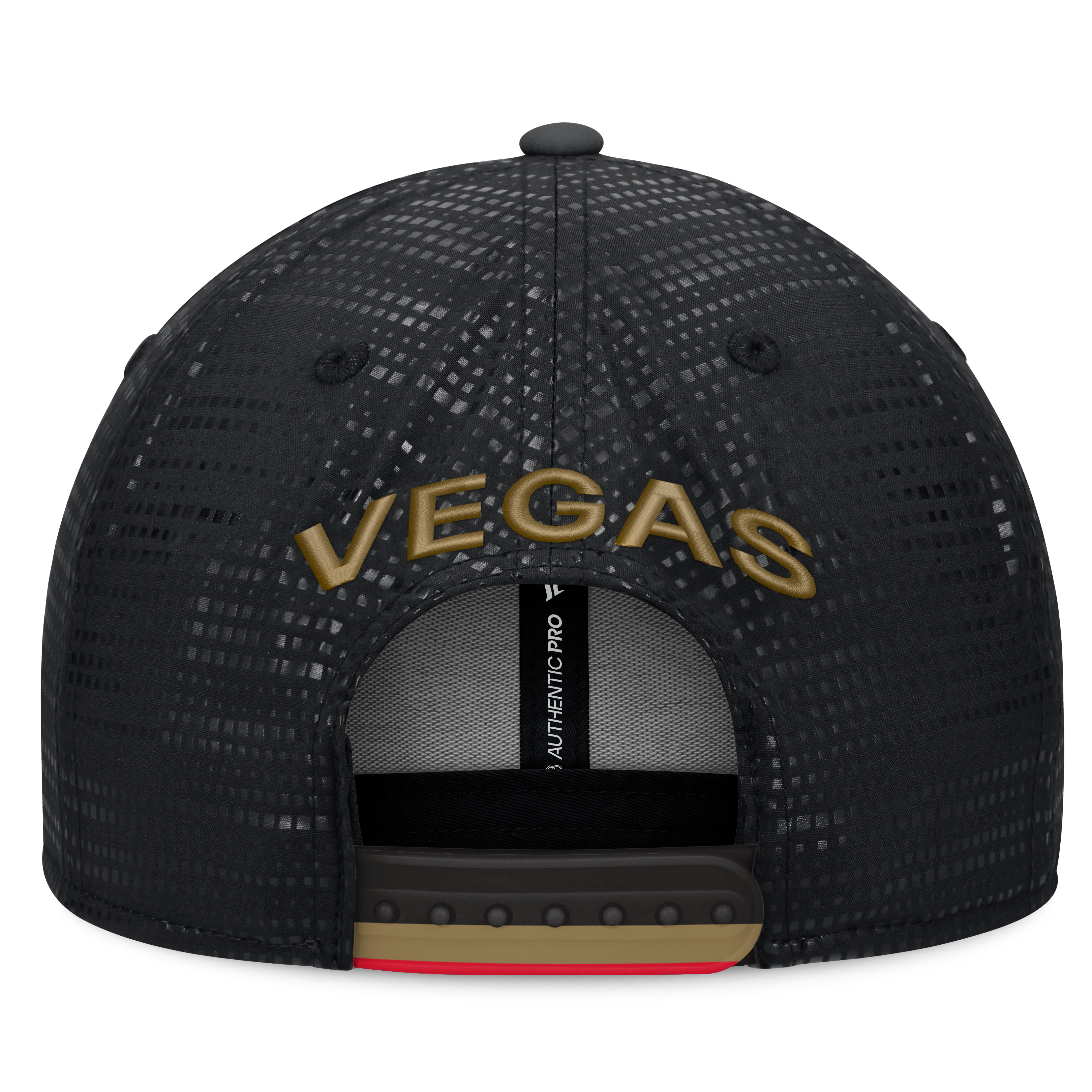 Men's Fanatics Black Vegas Golden Knights Authentic Pro Rink Square Visor Snapback Hat