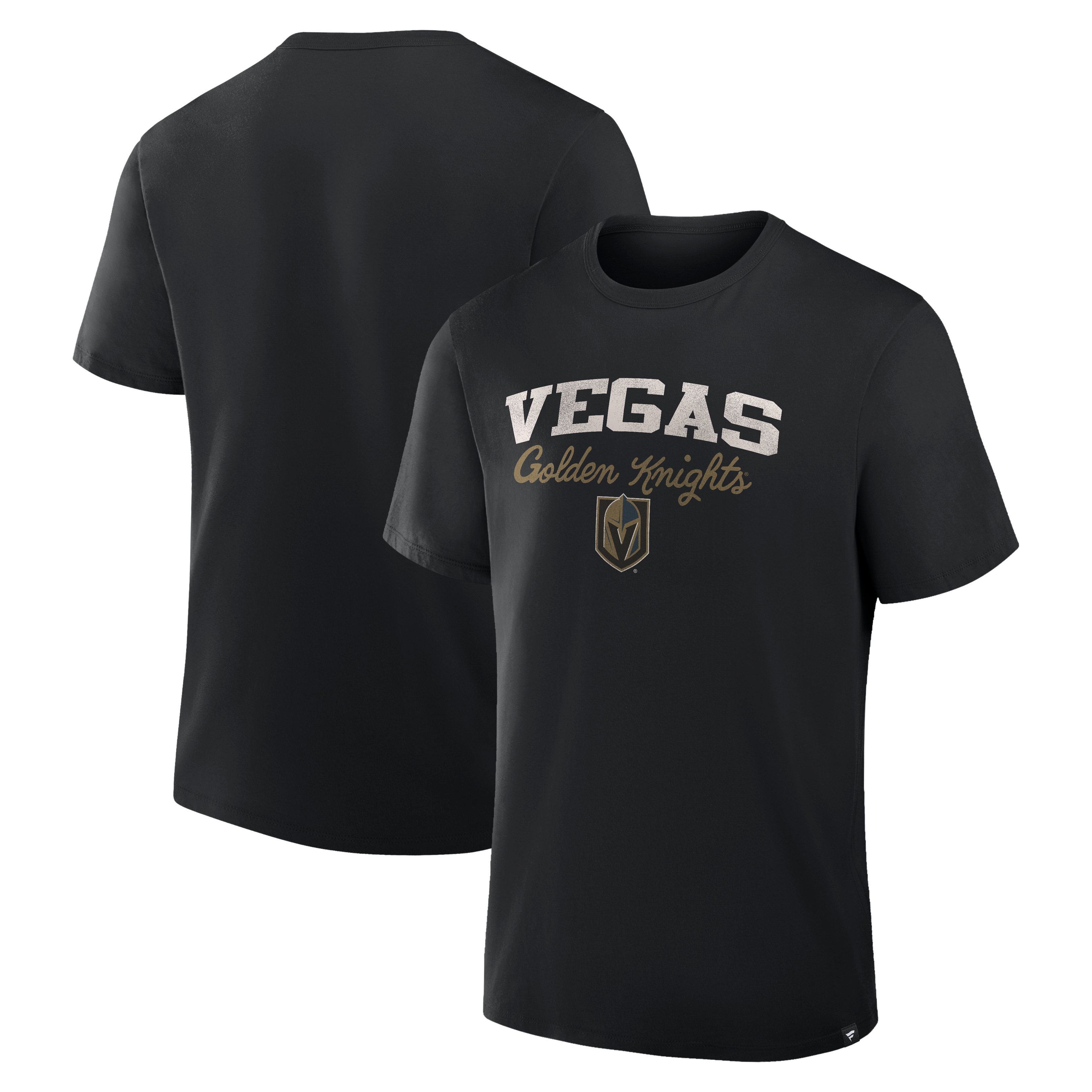 T-shirt à carreaux croisés Legacy Vegas Golden Knights de Fanatics Black pour homme