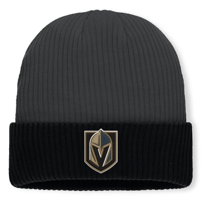 Men's Vegas Golden Knights Fanatics Charcoal Authentic Pro Rink Cuffed Knit Hat